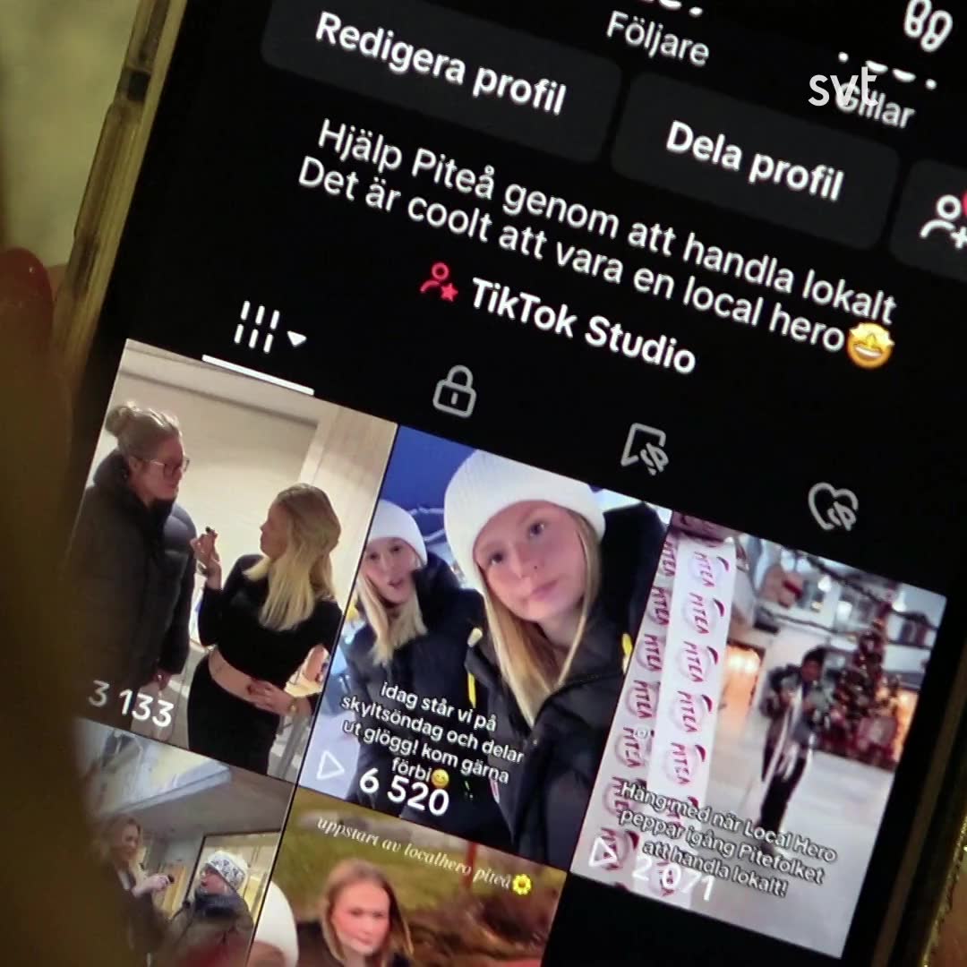 Så ska Lova och Louella rädda Piteås handel – med Tiktok